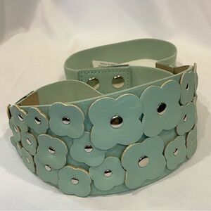 Mint Green Floral Belt